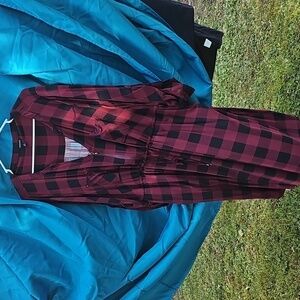 Plaid Red and Black Dress